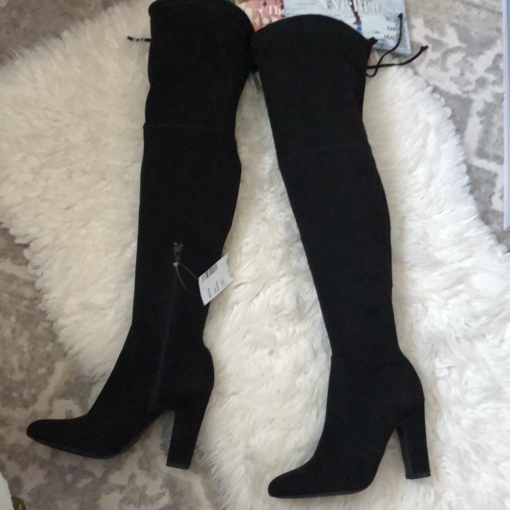 New UNISA Black Over the Knee 4” Heeled Boots - Picture 8 of 14